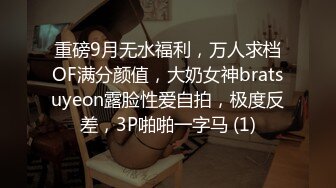 重磅9月无水福利，万人求档OF满分颜值，大奶女神bratsuyeon露脸性爱自拍，极度反差，3P啪啪一字马 (1)