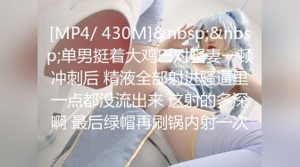 [MP4/ 430M]&nbsp;&nbsp;单男挺着大鸡巴对骚妻一顿冲刺后 精液全部射进骚逼里一点都没流出来 这射的多深啊 最后绿帽再刷锅内射一次