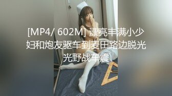 [MP4/ 602M] 漂亮丰满小少妇和炮友驱车到麦田路边脱光光野战车震